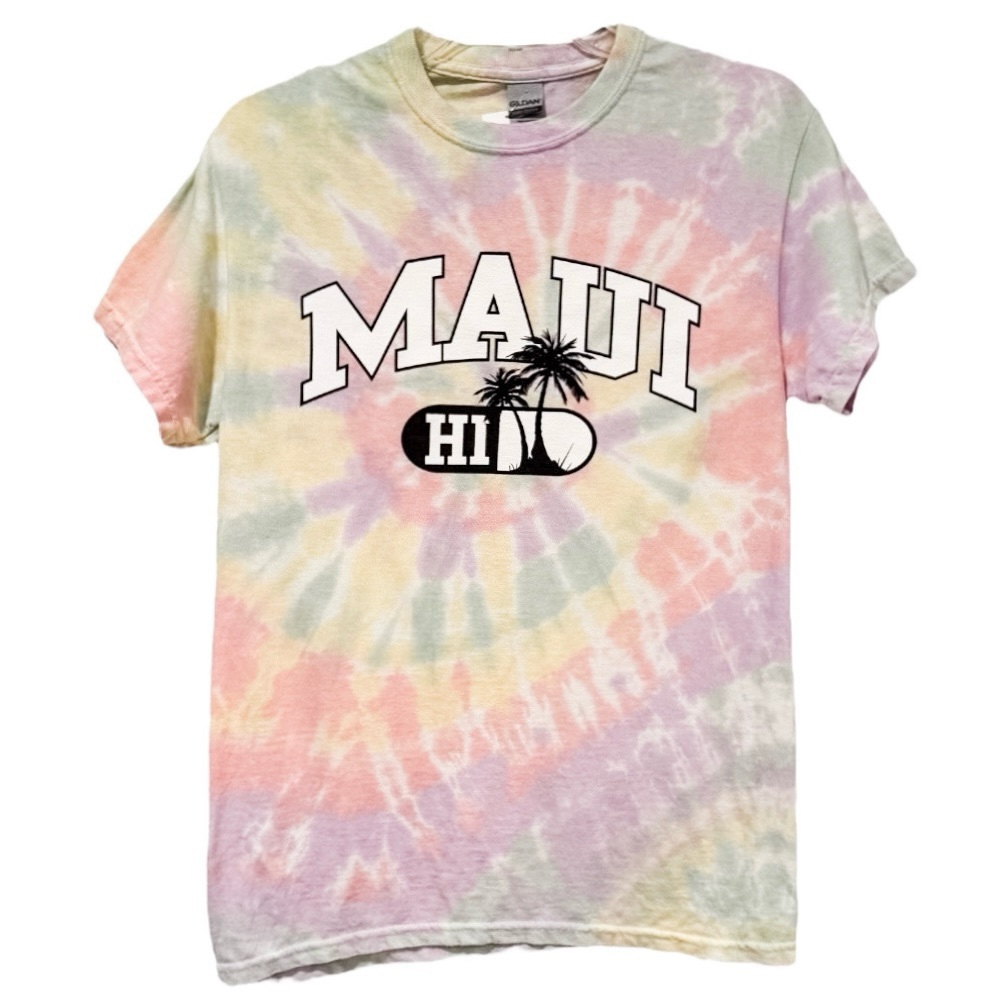 Gildan Maui Graphic Pastel Tie Dye Short Sleeve T-Shirt